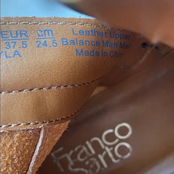 Franco Sarto Black Leather Hyla Ankle Boots Size 7.5 - Picture 10 of 14